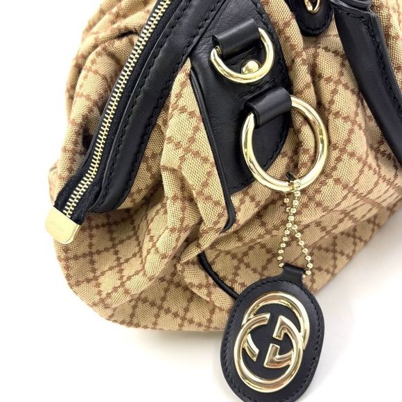 Gucci Sookie Guccissima Leather Brown Handbag Gold 223974 - Picture 7 of 15